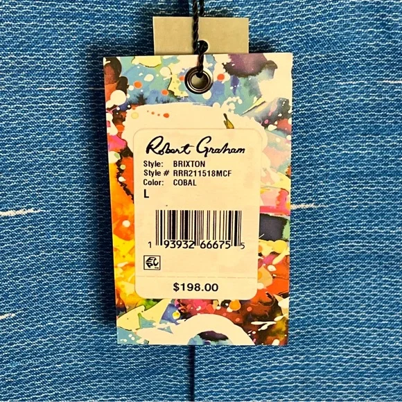 Robert Graham Brixton Classic Fit L/S Shirt Mens Size Large NWT $198